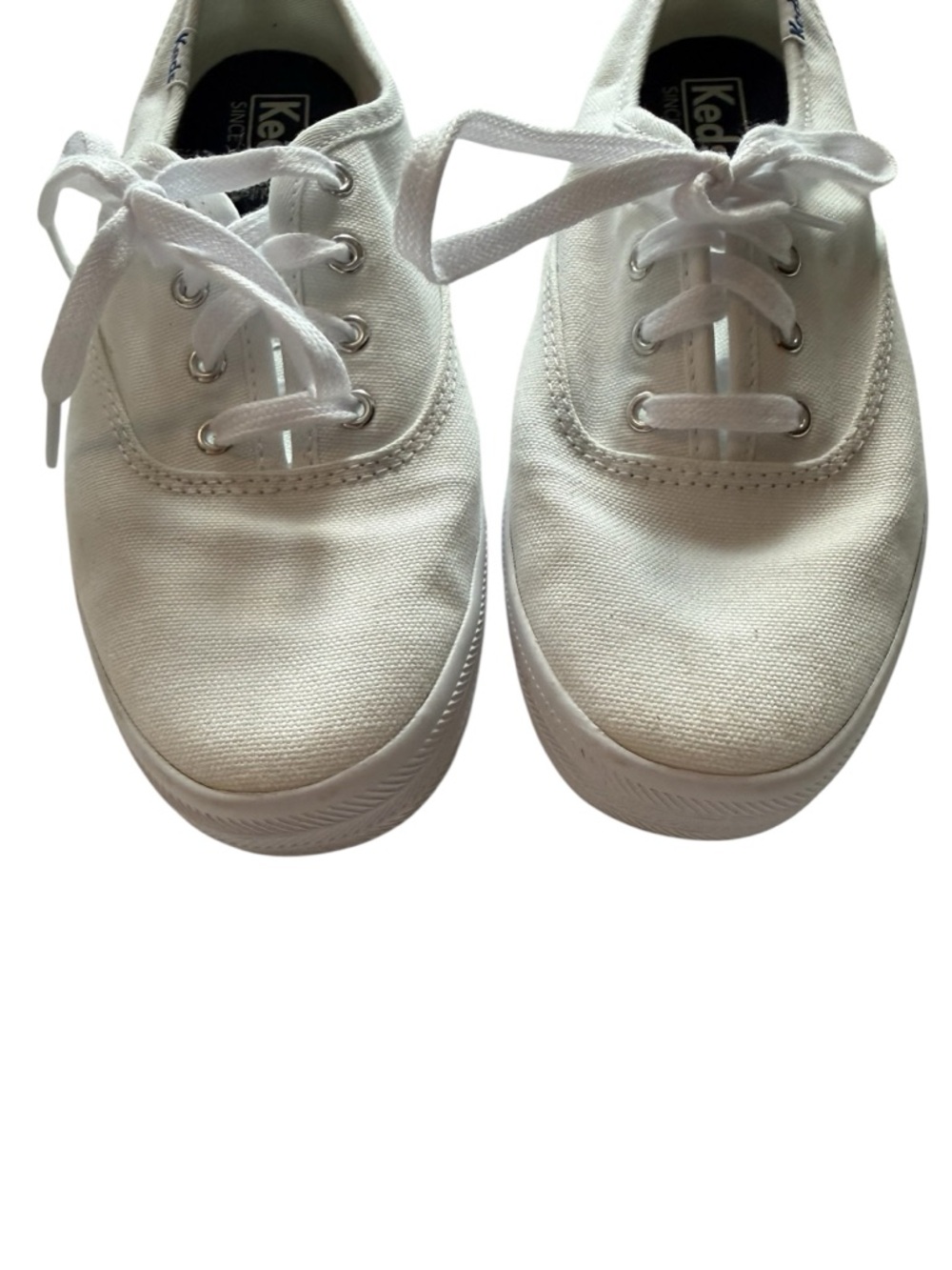 Keds Women's Canvas Low-Top Sneakers in White - Picture 3 of 7